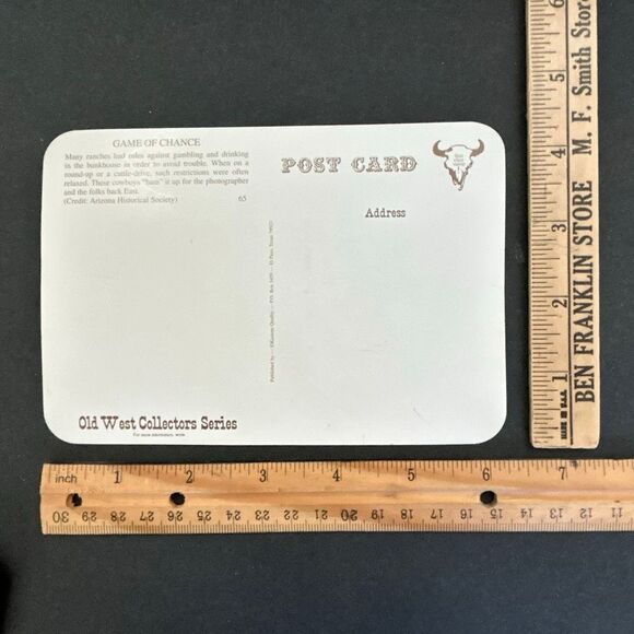 Vtg Western Postcards *Lot of 6* Cowboys Old West Collectors Series Gambling - Picture 6 of 6